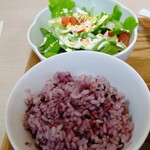 ゆとりの空間 - 雑穀米と追加セットのサラダセット