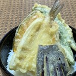 Yabukiyuu - 蕎麦・うどんと、ご一緒にお召し上がりください。セット用『きすと野菜のミニ天丼』セット価格税込み550円