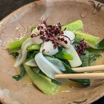 一久 - 烏賊と小柱、九条ねぎ