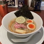 酒肴場 屯 - 【限定】「塩」冷やし煮干しらぁ麺¥1100