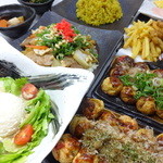 たこ焼 京の華 - 京の華満腹コース　３名様用コース