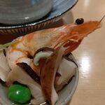 Sushi Tempura Gosakutei - ●ﾗﾝﾁ。活伊勢海老10780+鮑ｱﾜﾋﾞ刺1738+ﾄﾛ1650+ｳﾆ2178+松茸土瓶蒸1738X2+焼酎ﾎﾞﾄﾙ3850=23,672円