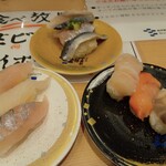 南房総 やまと寿司 - 地魚3貫　青魚3貫　活貝3貫