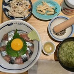 いまがわ食堂 - ごまさば丼定食、ご飯の量は小に。