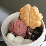 シャムロックカフェ - 下には抹茶寒天が控えます｡