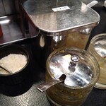 東京油組総本店 熊本組 - 柚子胡椒 パルメザンチーズ すりおろしニンニク 玉ねぎみじん切り