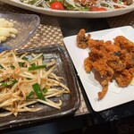 海人 - マーミナーチャンプルとタコから揚げ