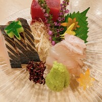 満寿家 - なんだか分からない刺身三点盛り 満寿家 - なんだか分からない刺身三点盛り