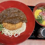 Tokutoku - ジャワ風かつカレーうどん（３玉）＆ ネギトロ丼