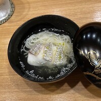 日本料理 珀也 - お椀(鯛素麺(﻿淡路島の鯛))