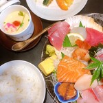 おお乃 - 海老天2尾と野菜天にご飯