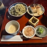 Urushiya - 冷おろしそば(名代)、押寿司(焼鯖寿司)
