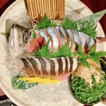 産直さばと青魚 伏見あおい - 長崎ハーブ鯖食べ比べセット（ごまさば・刺身・炙り刺身）（3〜4人用）（¥3,380）（税込）