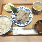 Anchisuteki Tororo Mugimeshi Butamaru - あんちすてーき上バラ120g」A定食1,170円