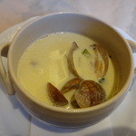 レストラン・ル・シャ・ボテ - 浅利とズッキーニのクリームスープ