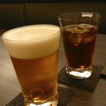 日本料理 晴山 - 【プレミアムモルツ】と【烏龍茶】で乾杯！2013/9