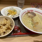 スガキヤ - ラーメン　五目・サラダセット700円