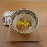 柚木元 - なめこと菊花の冷たい一品