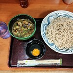 若菜そば - 注文豚バラつけ麺そば(麺大盛)