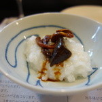 山猫軒 - 肝と卵管の佃煮乗せおかゆ