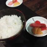 炭火焼肉 華やま - 御飯・香の物