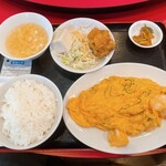 Kirin - 海老と卵炒め定食