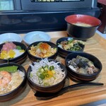 TOKYO FISHERMAN'S WHARF UOHIDE - スタンダードおちょこ丼ランチ (6種) 1780円