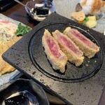 Resutoram meijino akarenga - 石盤でお好みの焼き加減にできます！