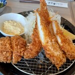 とんかつ神楽坂さくら - ヒレ＆海鮮ミックスランチ1078円