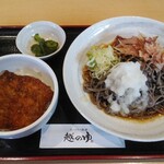 Koshi no Yu Sabae Ten - 蘿蔔泥蕎麥麵與醬汁炸豬排飯套餐