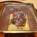 銀座 しのはら - 天然車海老 蒸し鮑 松茸 玉子豆腐