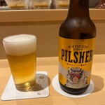 銀座 しのはら - 八海山ライディーンビール ピルスナー