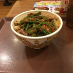 Sukiya - 2018/08/28 ニンニクの芽牛丼