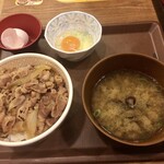 Sukiya - 2019/04/05 牛丼しじみ汁たまごセット