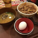 Sukiya - 2019/02/25 牛丼しじみ汁たまごセット