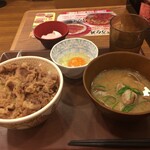 Sukiya - 2019/06/04 牛丼あさり汁たまごセット