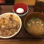 Sukiya - 2019/07/12 牛丼あさり汁たまごセット