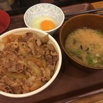 Sukiya - 2019/09/17 牛丼あさり汁たまごセット