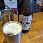 京都拉麺 麺屋 愛都 - キンキンに冷えたビール