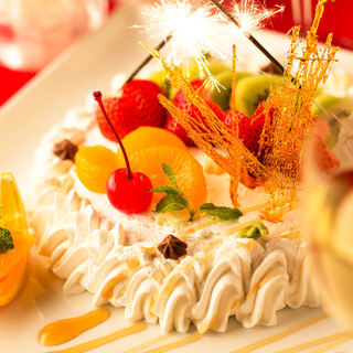 ★For birthdays and anniversaries★Free dessert plate with message♪