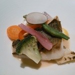 エルルカン・ビス - ディナーコース「ハーモニー」（5,500円税サ別）のメイン（マナガツオ）