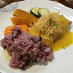 キッチン ブルー グローブ - ご飯を乗せます