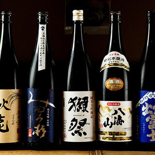 Extensive drink menu ◆ Be sure to try carefully selected sake or shochu with your Sushi ◎