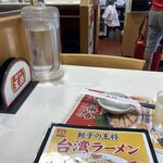 餃子の王将 - 卓上には調味料置いてませんでした