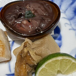 Unagi Aoyama - 前菜7点盛り  蛍烏賊の沖漬けにポルチーニソテー