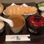 銘柄とんかつ 梟 - カレーを追加でお願いした、宮崎産豚の上ロース定食