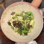 中国料理 村松 - ・青梗菜、オクラ、キクラゲの塩味の炒めもの