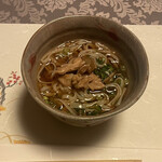 淀川 - 稲庭うどん　椎茸　鶏肉