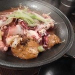 魚屋はちまき - じゃん、イカのバター焼き肝付きです。