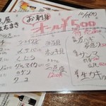 魚屋はちまき - 本日の生もののお勧め